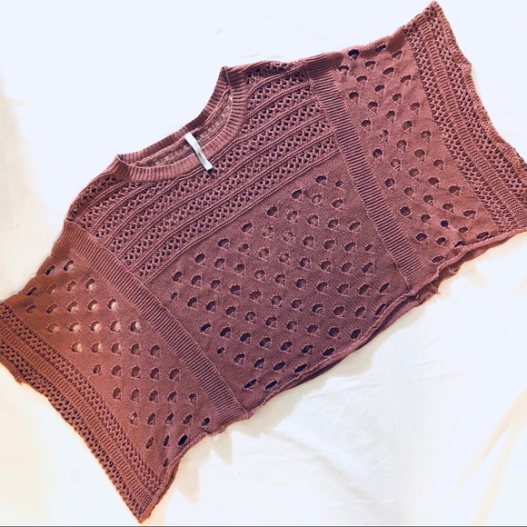 Open knit square top - Picture 3 of 7